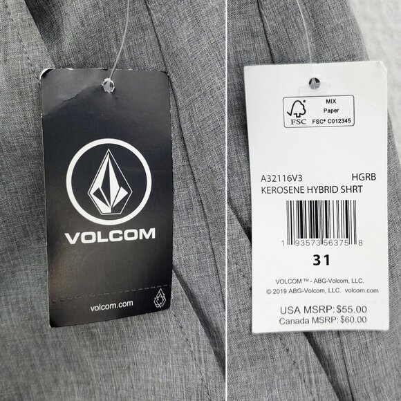 Volcom Kerosene Hybrid Shorts Surf Turf 4 Way Stretch Men "31" Real 32 Waist NWT - Picture 4 of 11